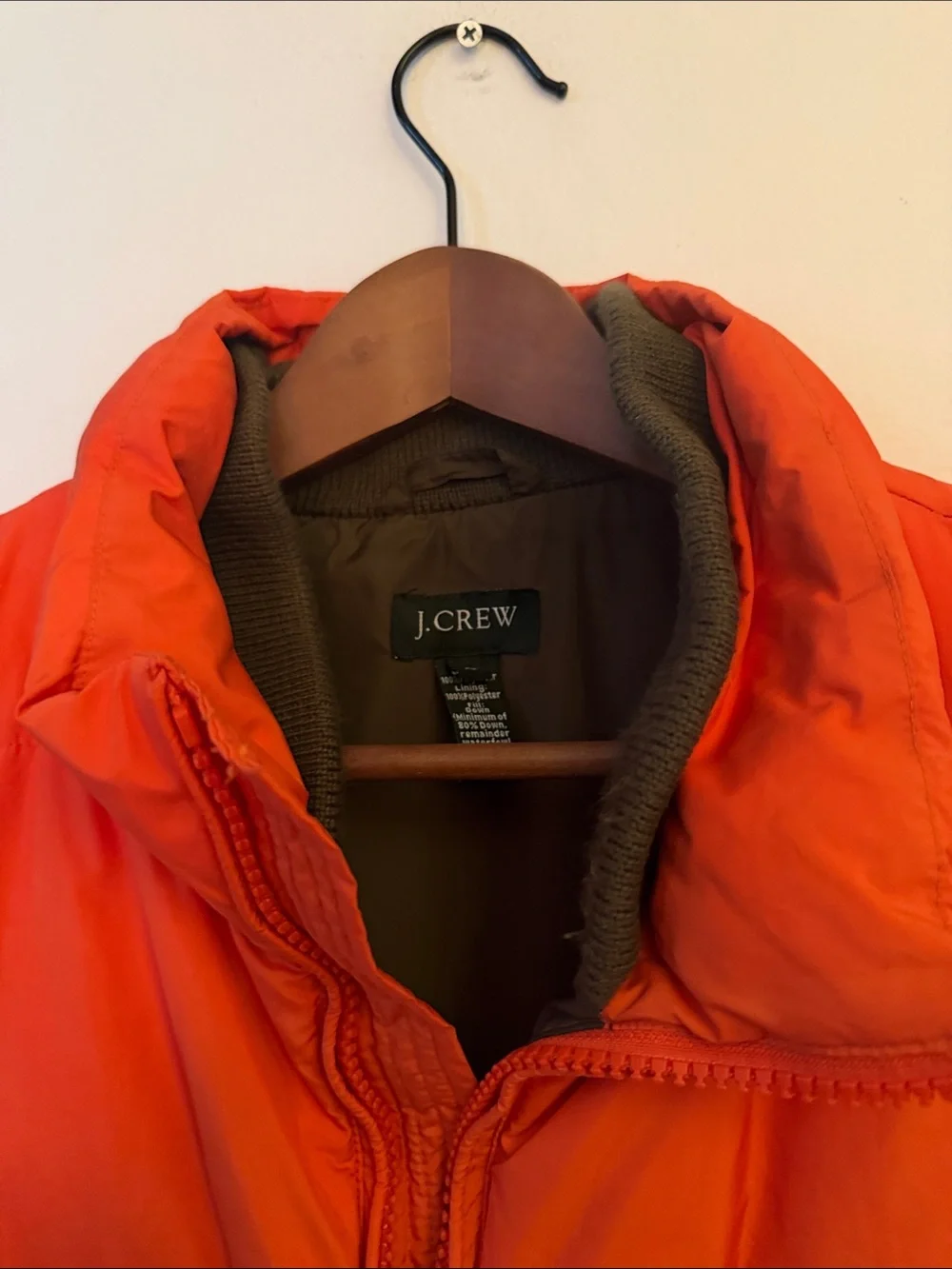 J. Crew Orange Quilted Puffer Vest